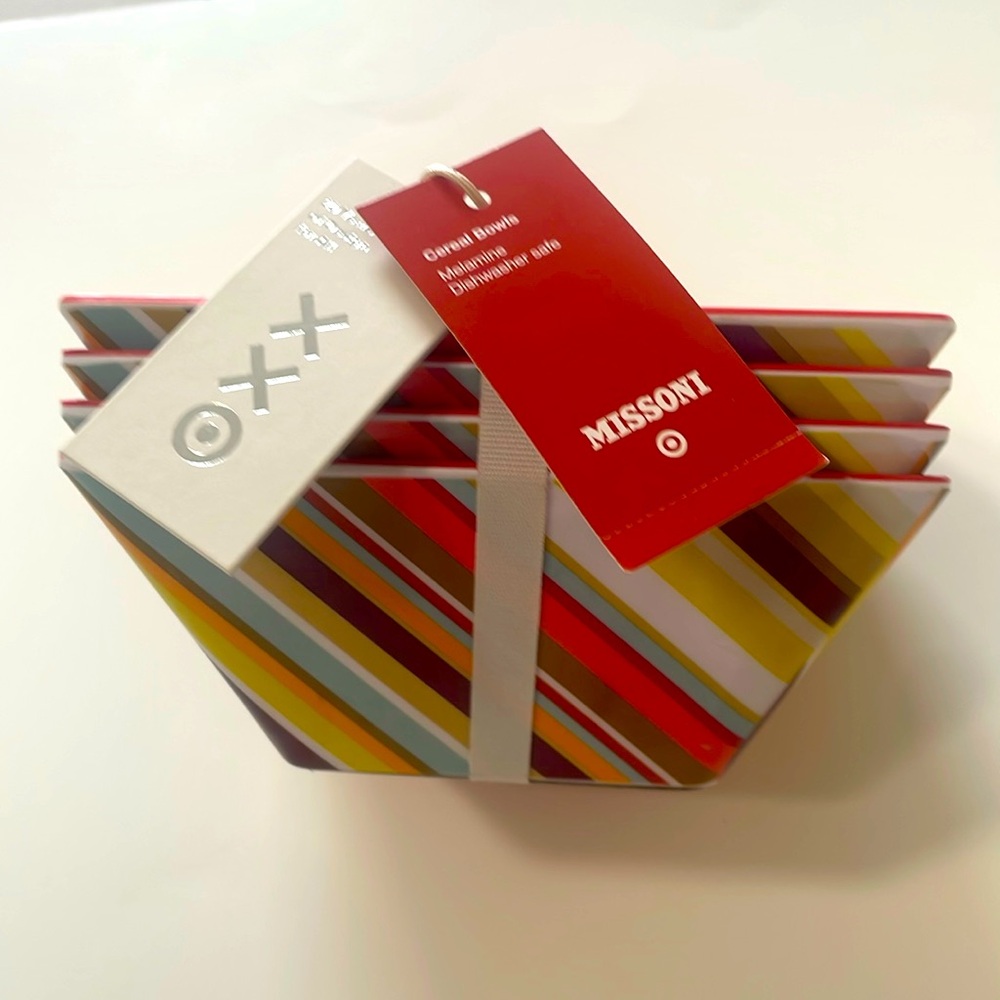 Missoni for Target Colorful Striped Square Bowl